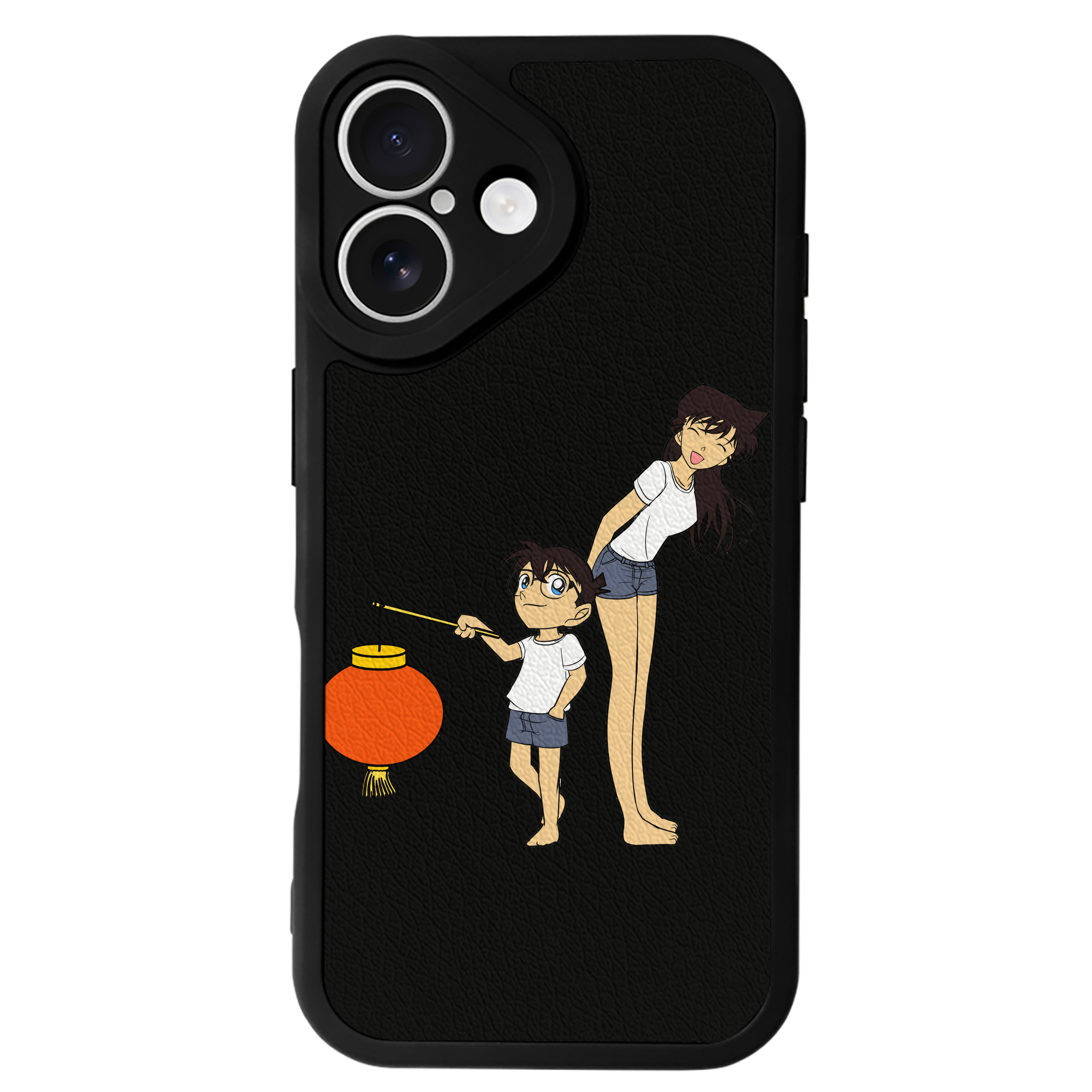 （画像用） 名探偵コナン 毛利 蘭 もうり らん、モーリ ラン Detective Conan Rachel Moore 【iPhone 16シリーズ対応】シリコンスマホケース（レザー調） 材質：シリコン